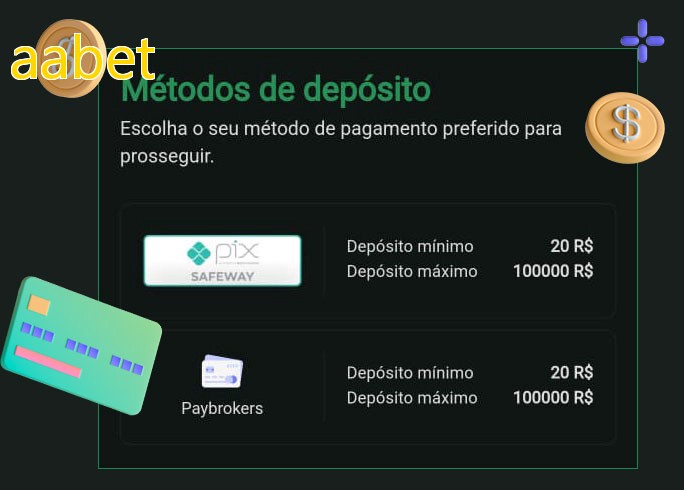 O cassino aabetbet oferece uma grande variedade de métodos de pagamento